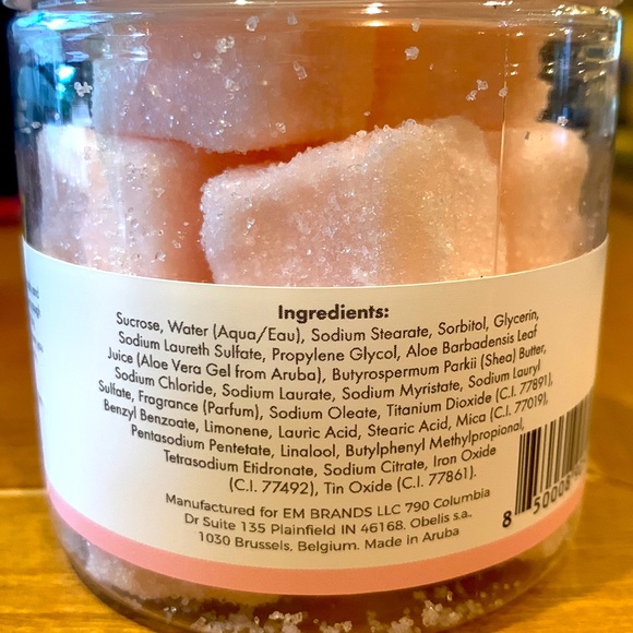 NWOT💗HARPER +ARI ROSÉ EXFOLIATING SUGAR CUBES IN 5.5 OZ JAR FOR BATH OR SHOWER - Picture 4 of 4